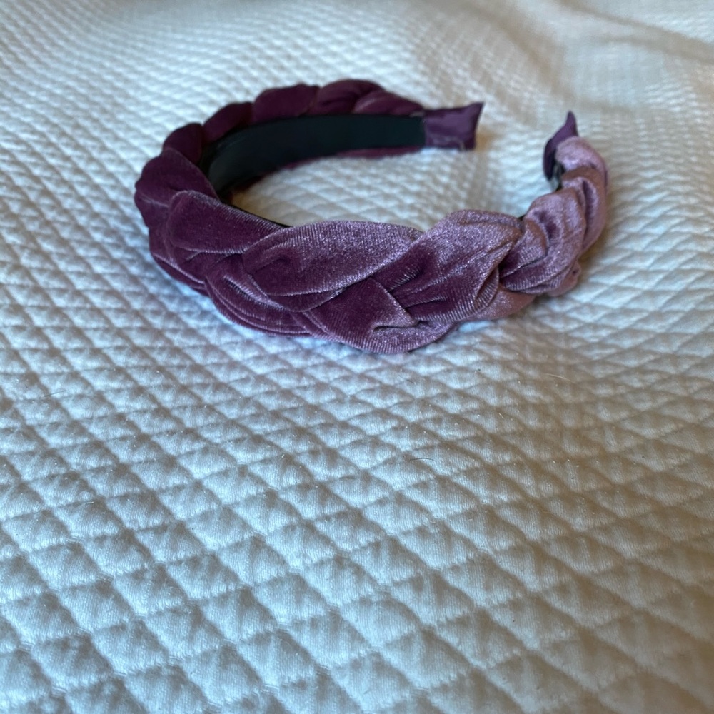 Velvet braided headband
